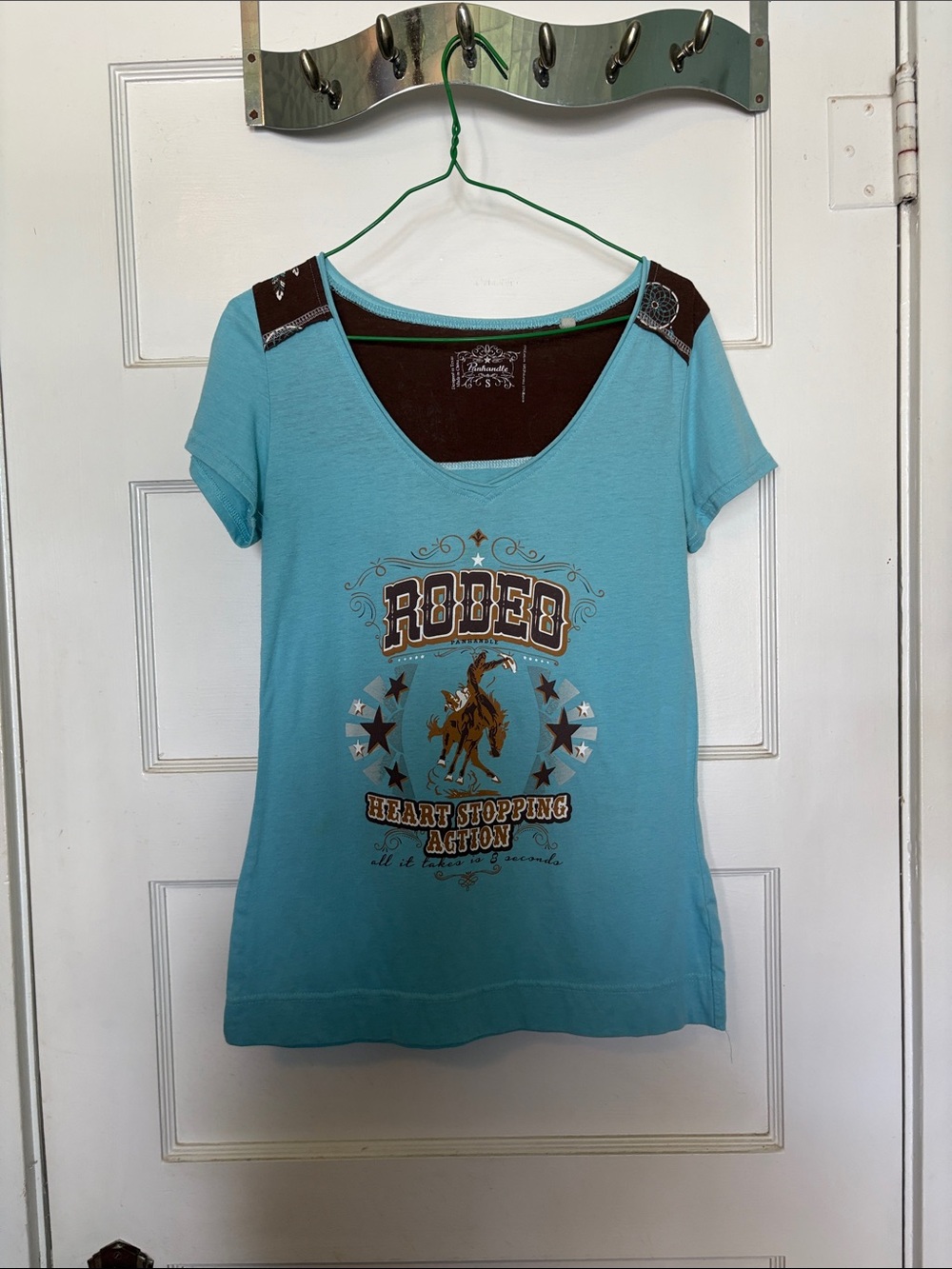 Panhandle Rodeo Graphic Short-Sleeve Tee - Light Blue Size S